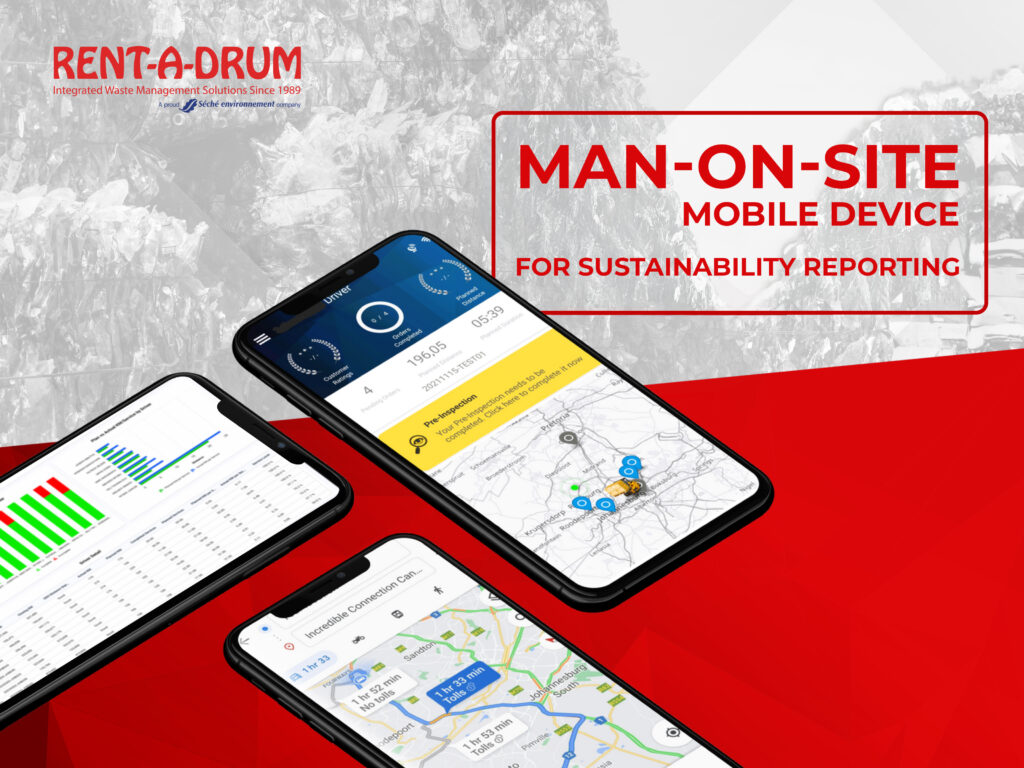 Man on Site Mobile Device for Sustainability Reporting
